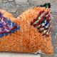 Vintage Berber Kilim cushion cover: Moroccan wool cushion.