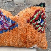 Vintage Berber Kilim cushion cover: Moroccan wool cushion.