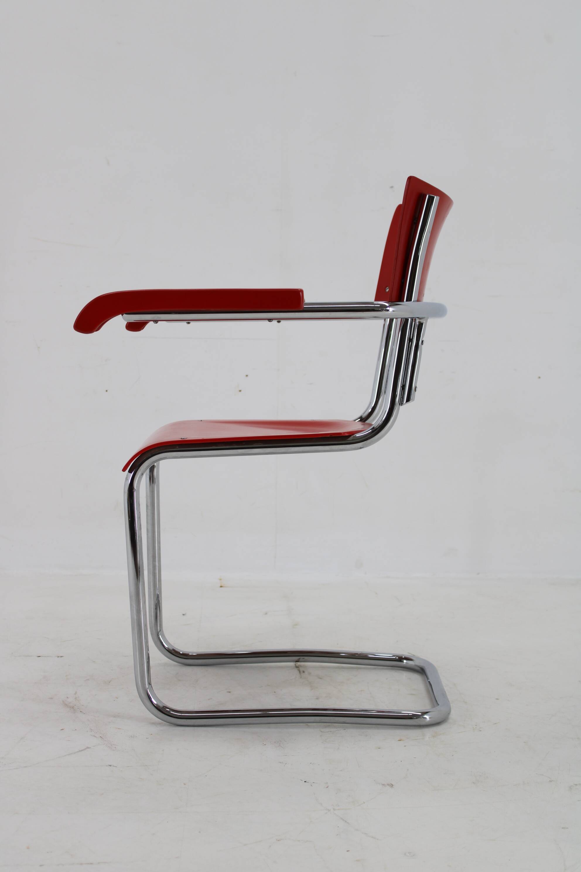 1940s Bauhaus Restored Tubular Armchair, Germany