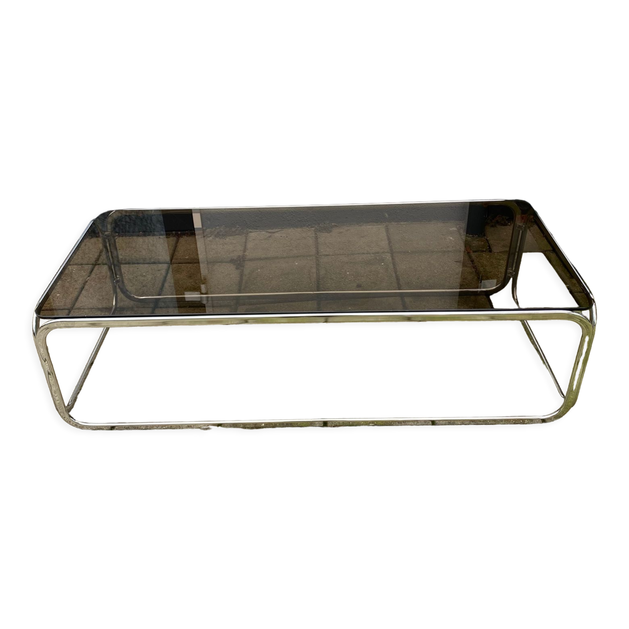 1970’s Chrome and Smoked Glass Salon table