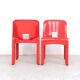 Joe Colombo red universale chairs for Kartell, 1960s