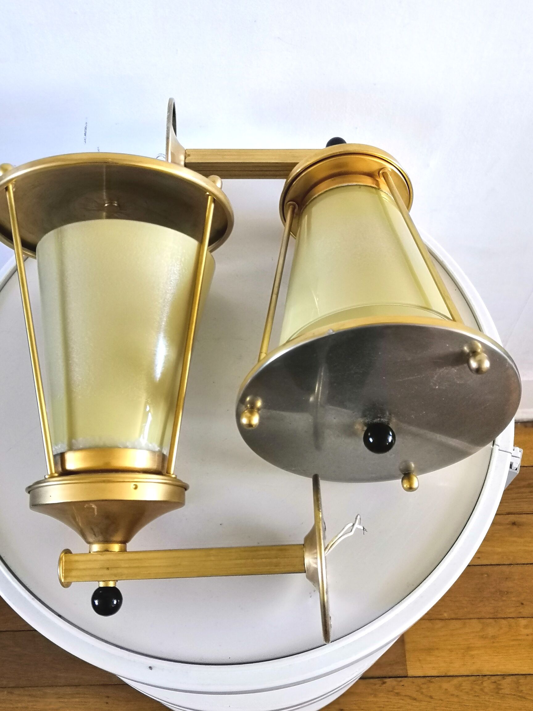 Pair of 50s design wall lamps
