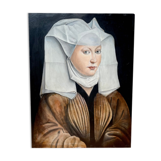 Portrait Painting of a Woman with a Winged Bonnet, Rogier van der Weyden