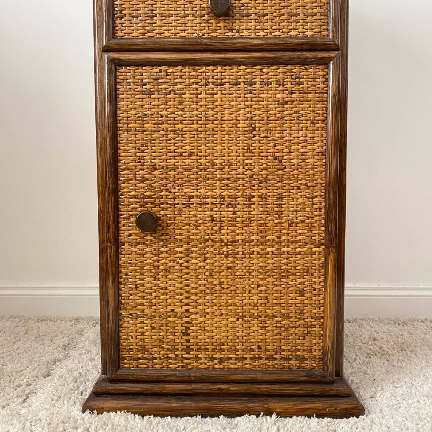 Roche bobois Maugrion rattan chiffonier