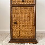 Roche bobois Maugrion rattan chiffonier
