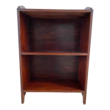 Bookcase vintage natural wood shelves open to three shelves