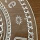 Cut glass cheese dish with inscription in German