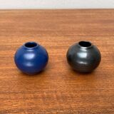 Small minimalist round vases from a mid-century pottery studio by Hildegard and Peter Delius for Hamelner Töpferei, 1960s, set of 2.