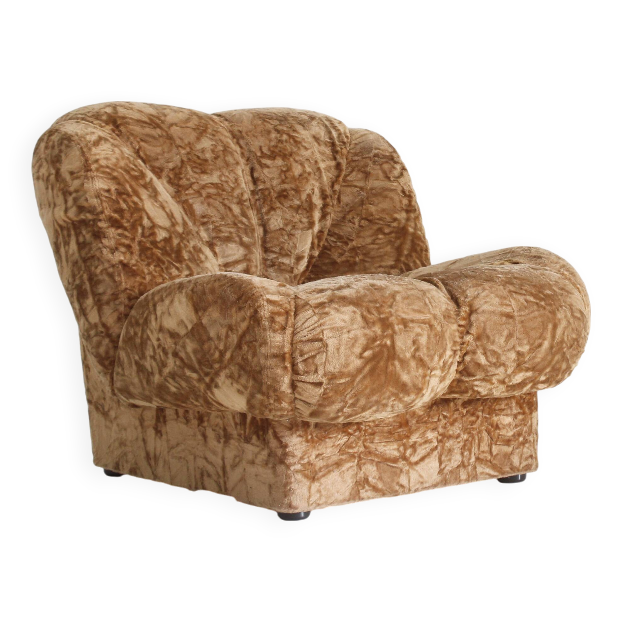 Vintage italian armchair velvet 1970s