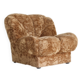 Fauteuil vintage italien en velours des années 1970