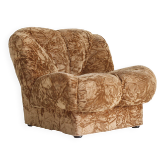Vintage italian armchair velvet 1970s