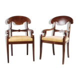 Paire de fauteuils en acajou 1860