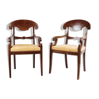 Paire de fauteuils en acajou 1860
