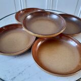 Lot de 5 assiettes creuses en grès