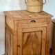 Buffet with 1 door and 1 drawer, renovated antique - solid wood jam cabinet in raw finish.