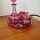 Night toilet set in crystal, late 19th century.