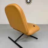 Fauteuil cuir design Jean Nouvel Pour Poltrona Frau fin 90 vintage