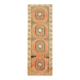 Vintage Turkish Oushak Handmade Wool Cotton Orange Runner 101x295