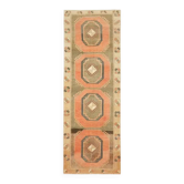 Couloir vintage turc Oushak fait main en laine et coton orange 101x295