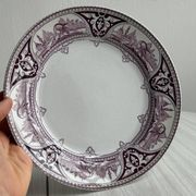 Antique plate with purple oriental decoration