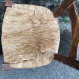 Set of 6 straw bistro chairs
