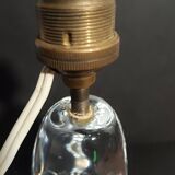 Modernist crystal lamp sculpture signed Schneider Paris France