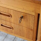 Flat teak desk by Gunnar Nielsen