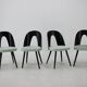 Ensemble de quatre chaises de salle à manger Antonin Suman des années 1960, Tchécoslovaquie
