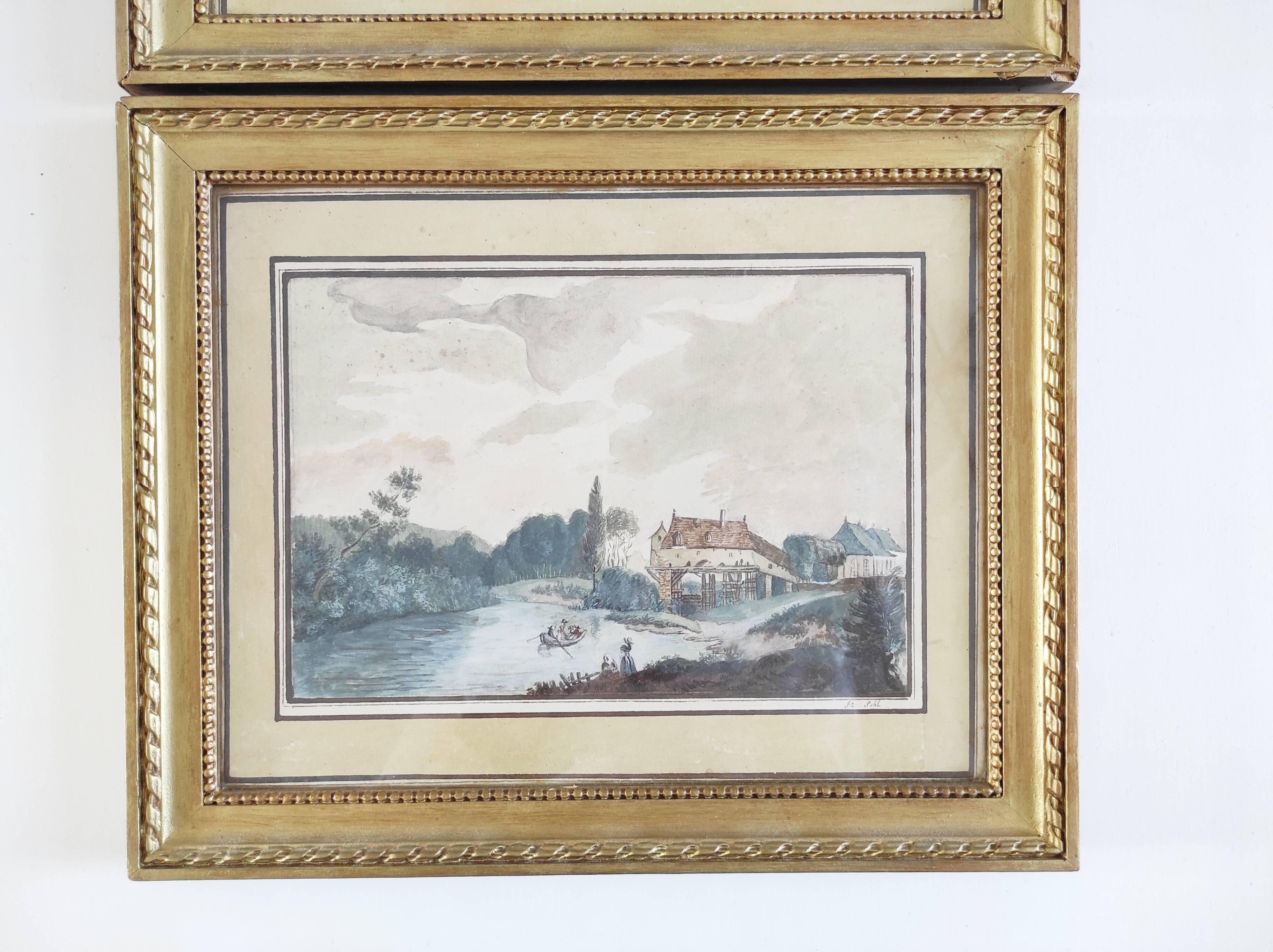 Two signed 19th century landscape watercolors