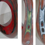 Pitcher carafe broc zoomorphic enamelled ceramic