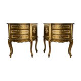 Pair of bedsides Florentine style, 1950s