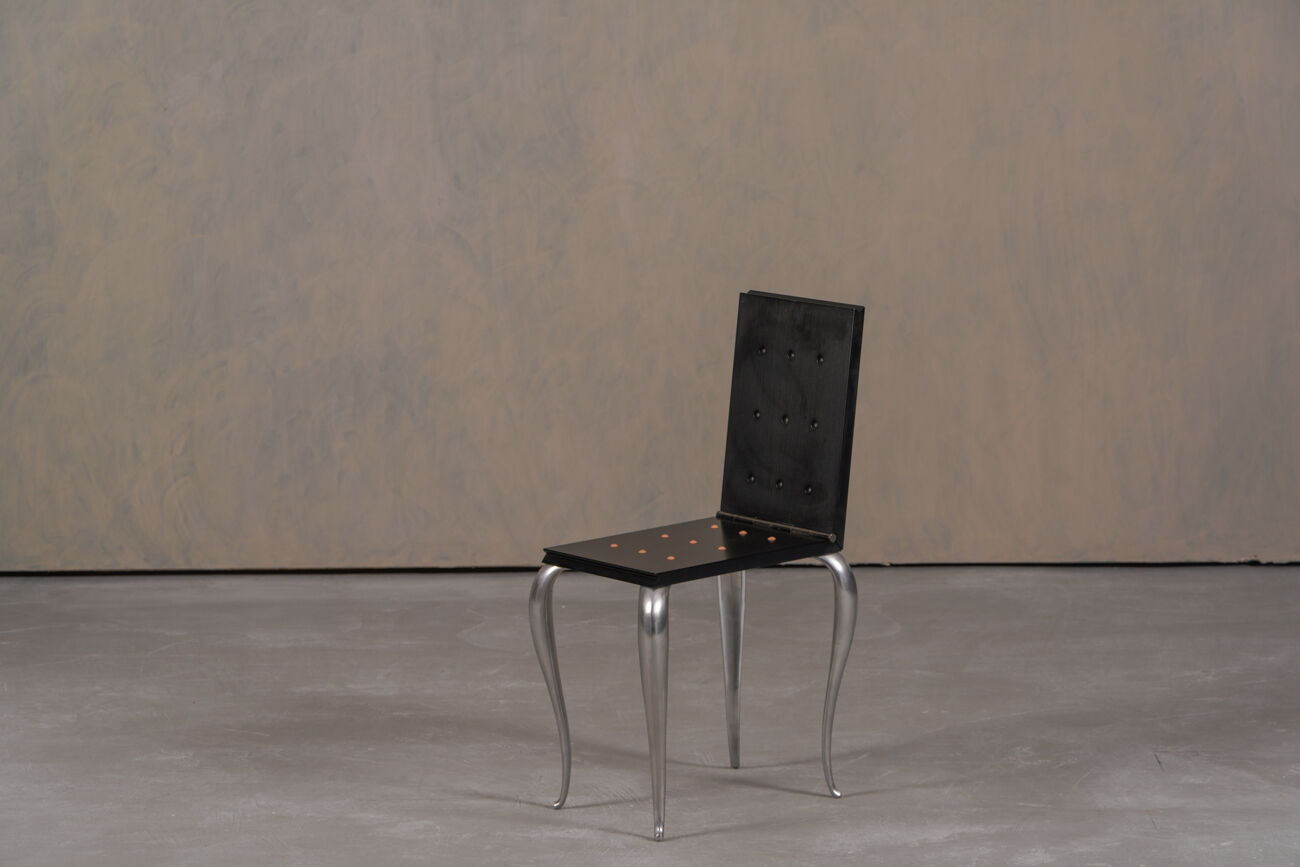 Chaise / table d'appoint Lola Mundo par Philippe Starck pour Driade, Italie, années 1980.