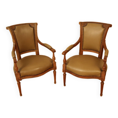Paire de fauteuils d'époque Louis XVI Directoire XVIIIeme