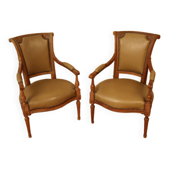 Paire de fauteuils d'époque Louis XVI Directoire XVIIIeme