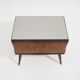 Pair of bedside tables with glass top, 1950s