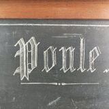 Old billiard abacus with branded slate