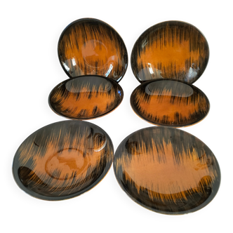 Set of 6 deep plates Accolay