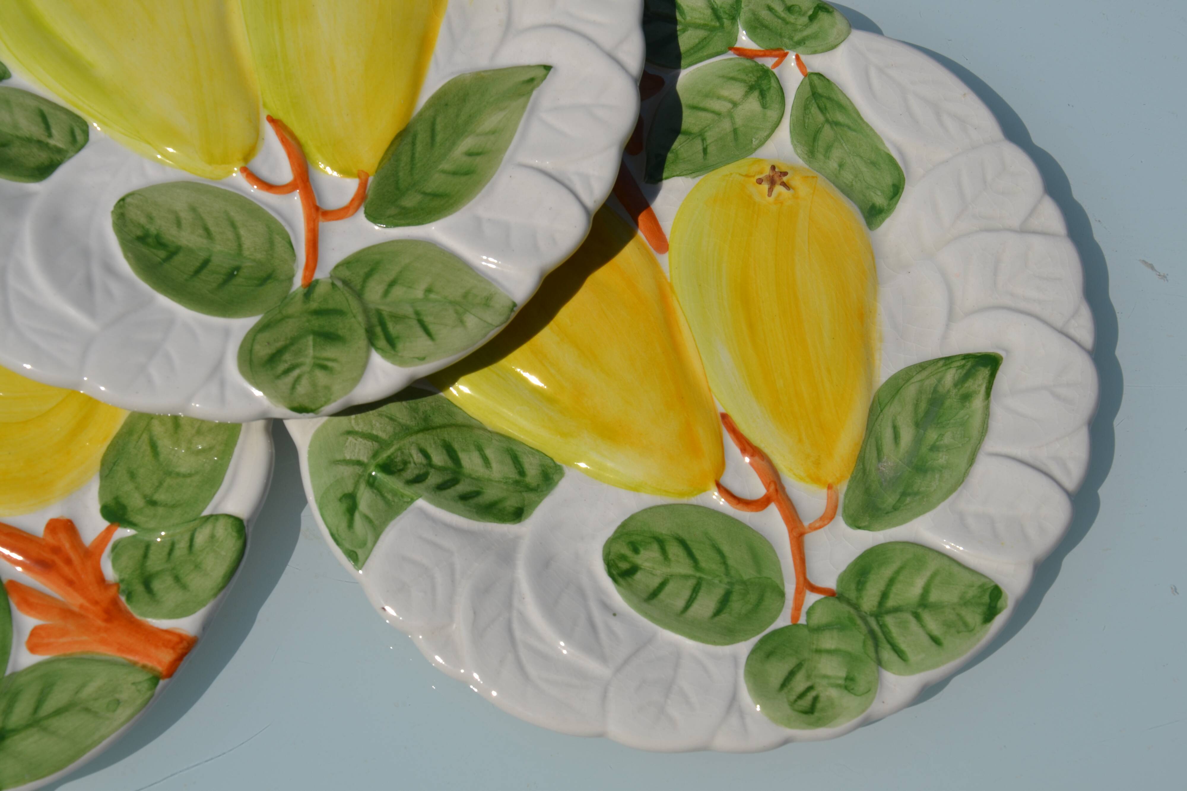 Dessert plates "lemon" in slipware