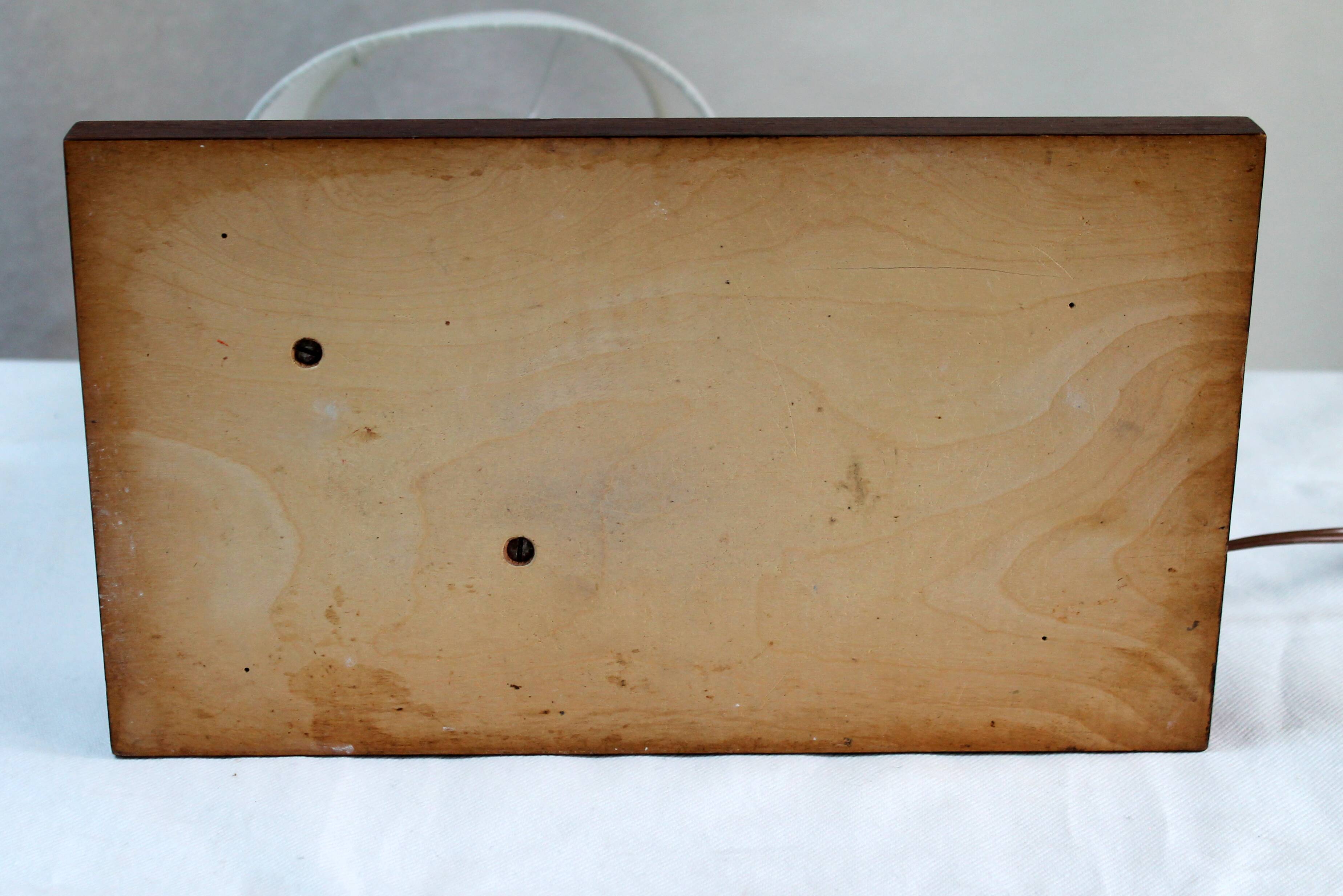 Art-deco lamp in rosewood