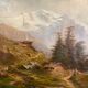 Oil on canvas "mountain landscape" signed L. Reignier 1888