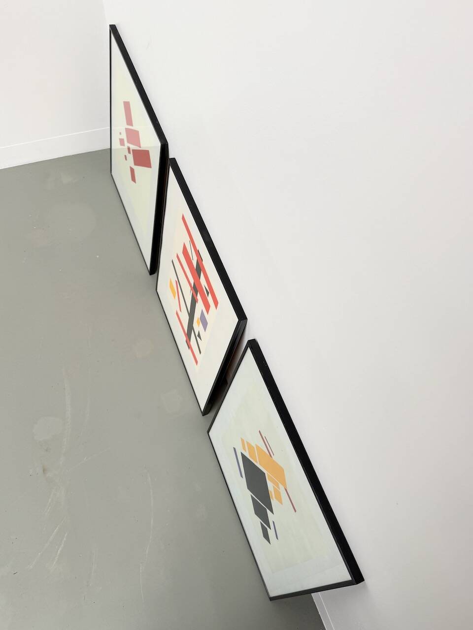 Set of 3 frames with Casimir Malevic lithographs