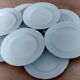 Set de 8 assiettes plates en porcelaine blance de Limoges