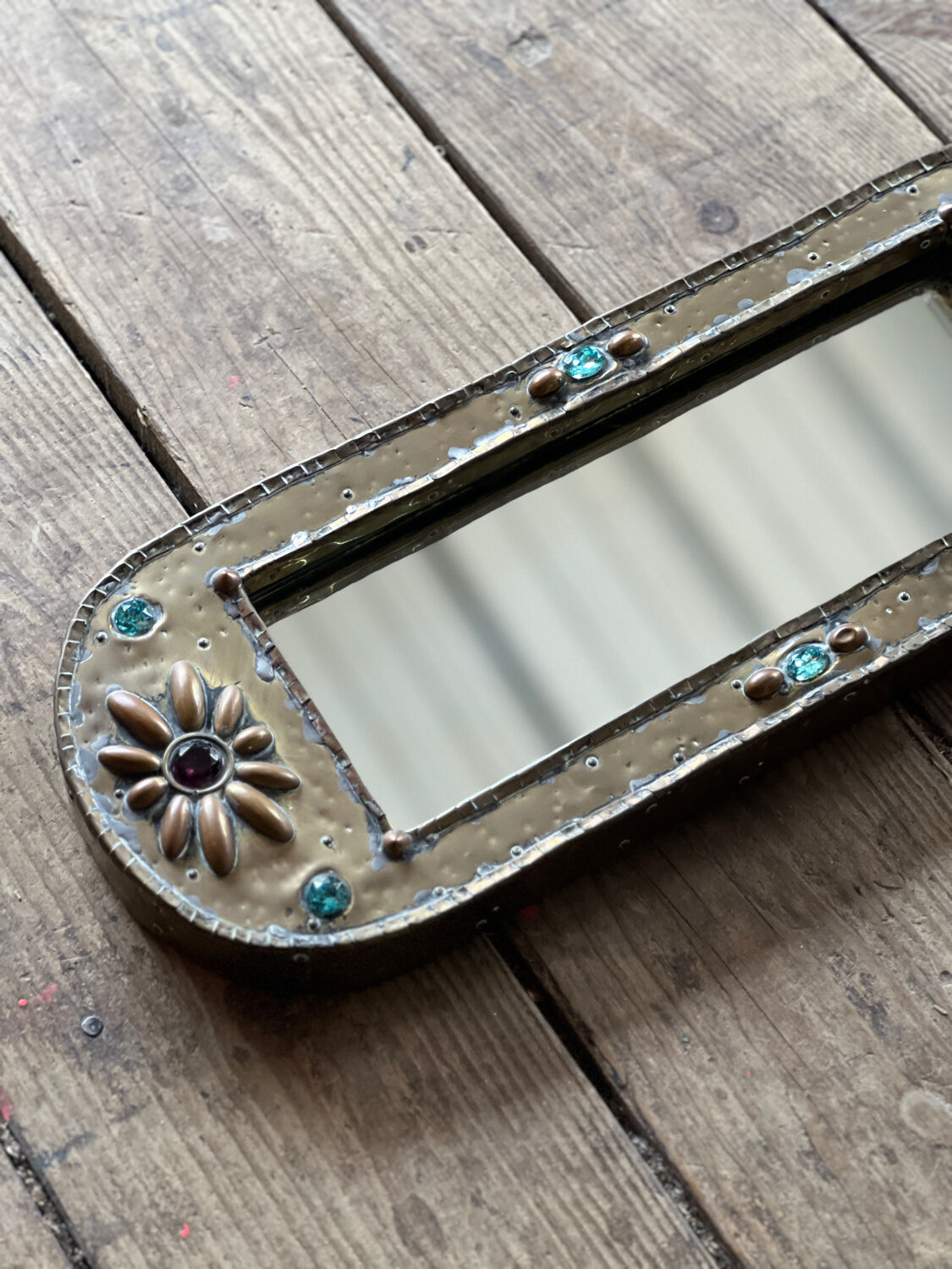 Miroir en laiton année 50