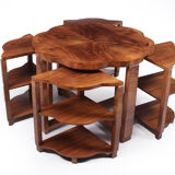 Art deco walnut pull our tables 1930