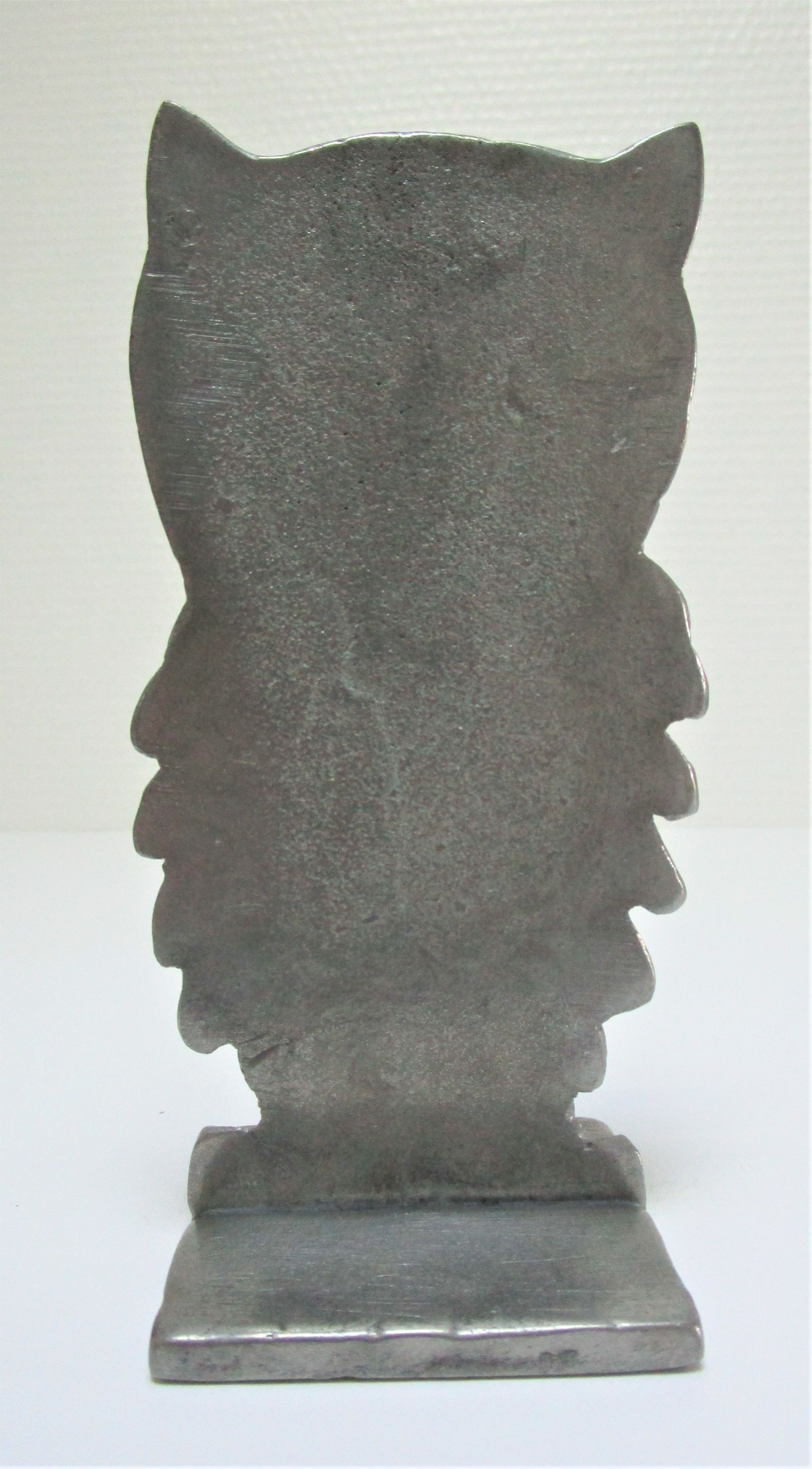 Sculptural paper press nice cast aluminum design 70s