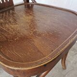 Chaise de salle à manger vintage en bois courbé : fauteuil style Thonet du milieu du siècle