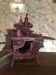 Stove, miniature cast iron stove + utensils