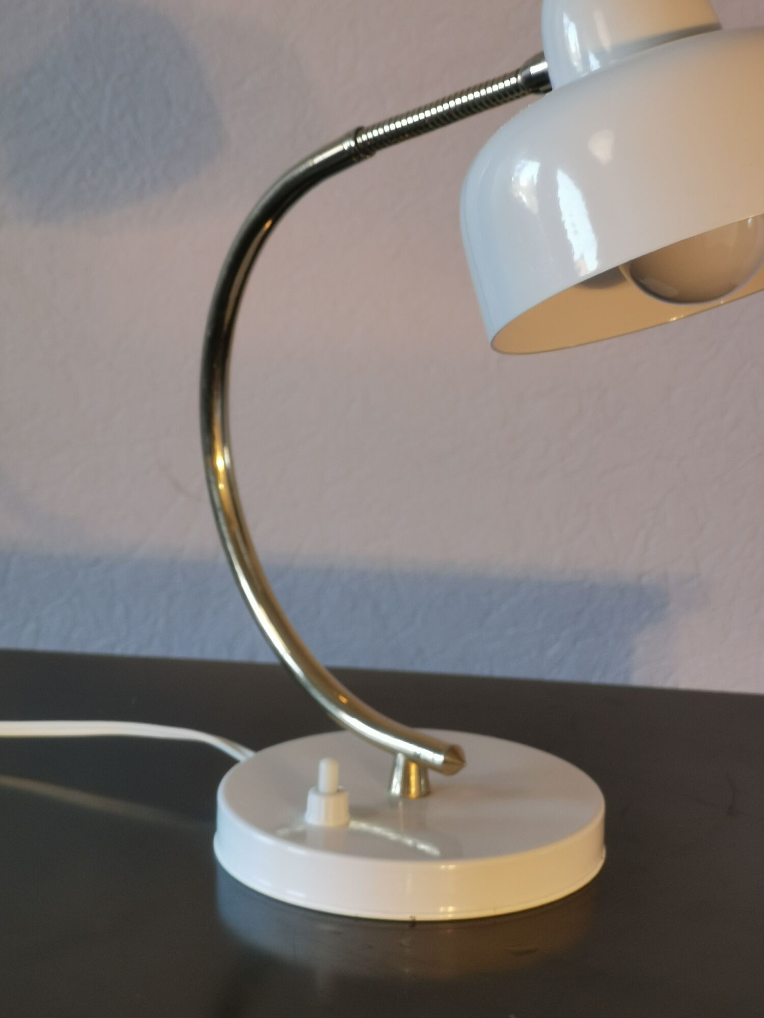 Curved lamp, brass and lacquered steel, 1960, France