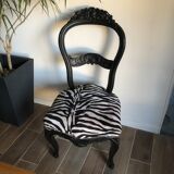 Chaise style Louis XV relookée
