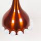 Vintage Scandinavian brass and glass pendant chandelier